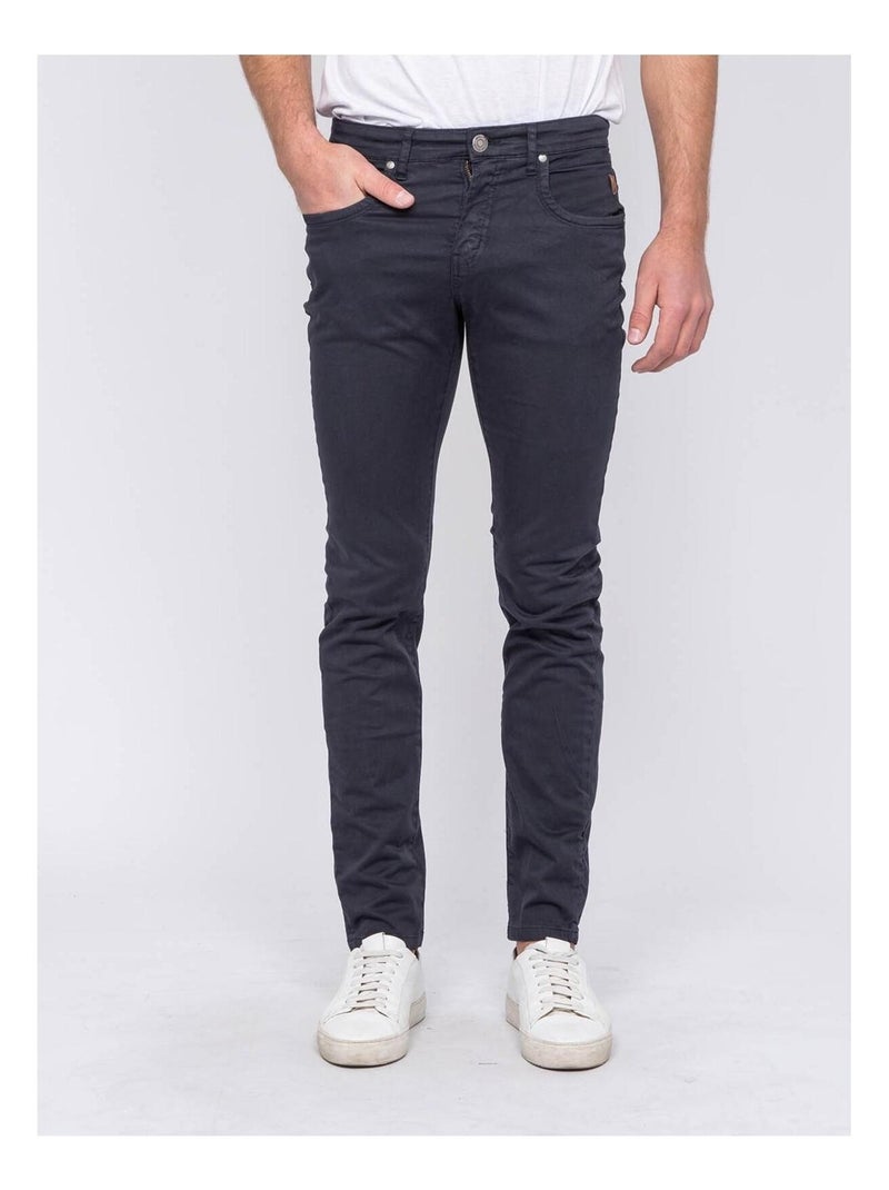 Pantalon 5 poches CADOLY Bleu marine - Kiabi
