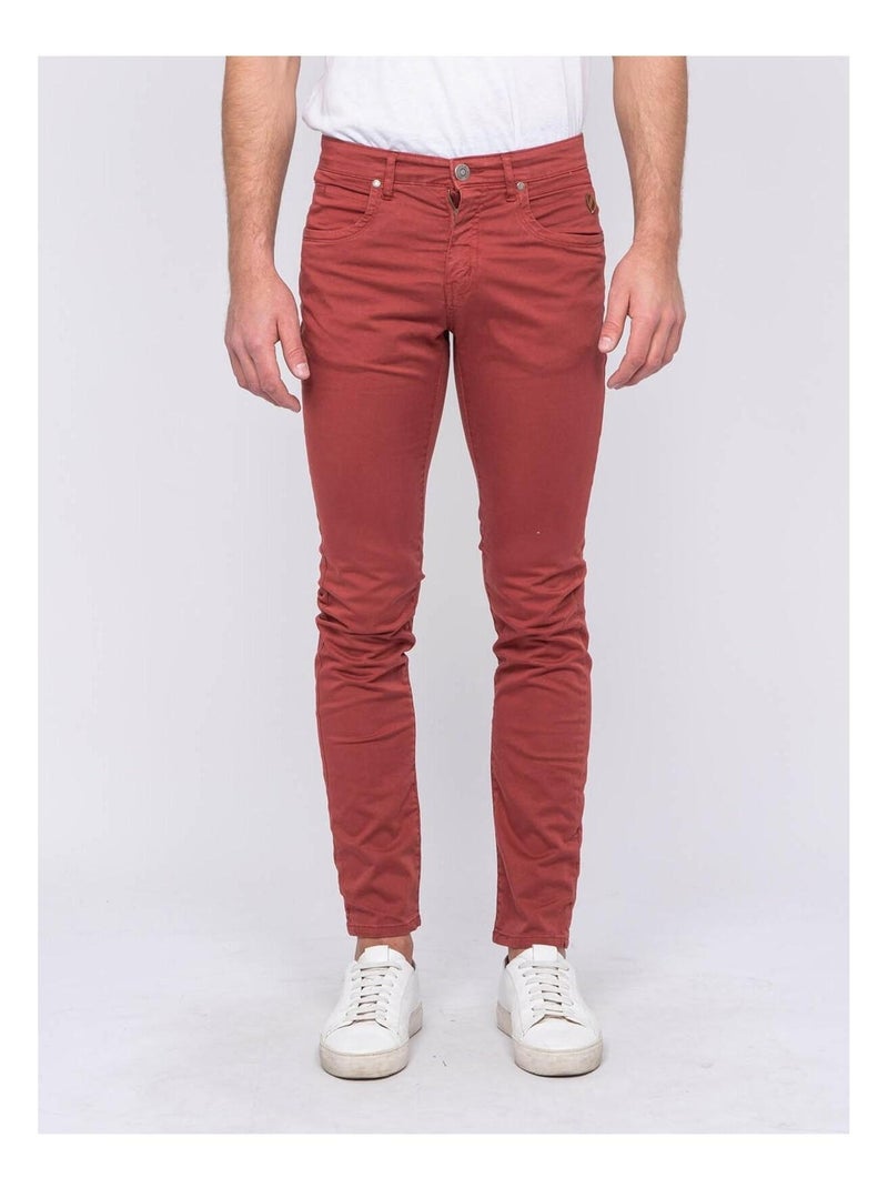 Pantalon 5 poches CADOLY Bordeaux - Kiabi