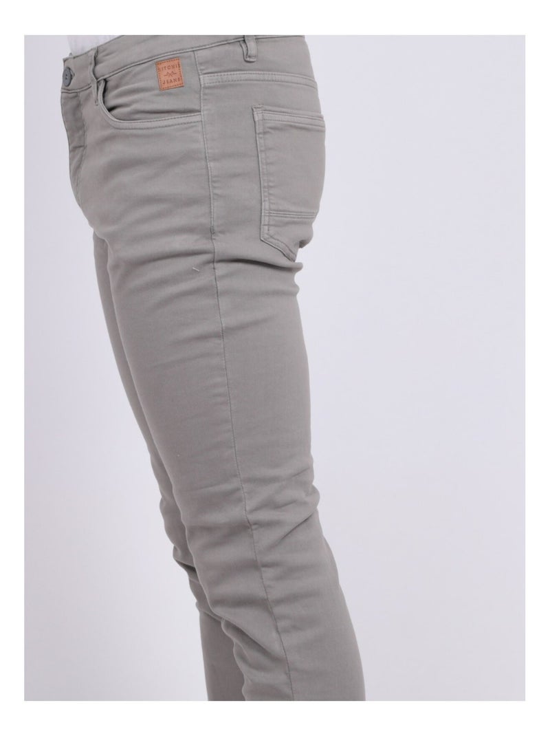 Pantalon 5 poches CANDELO Gris - Kiabi