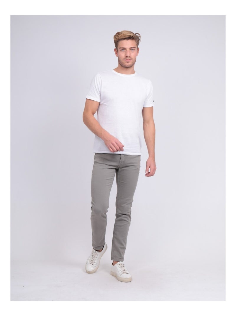 Pantalon 5 poches CANDELO Gris - Kiabi