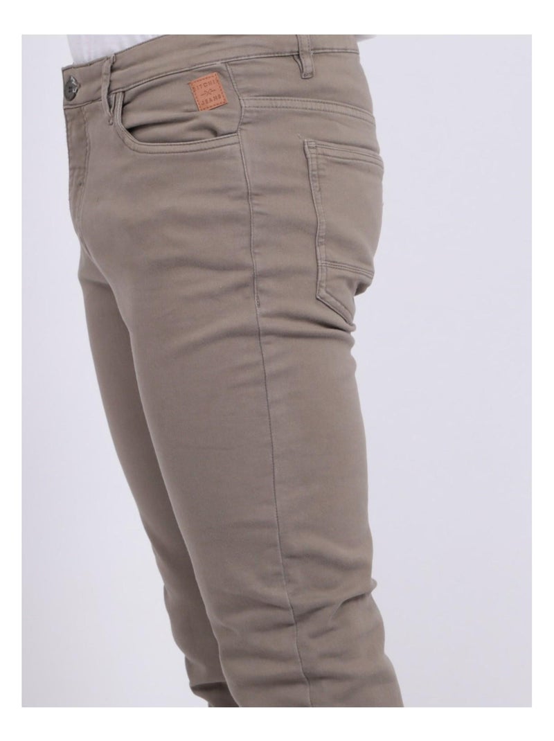 Pantalon 5 poches CANDELO Vert kaki clair - Kiabi
