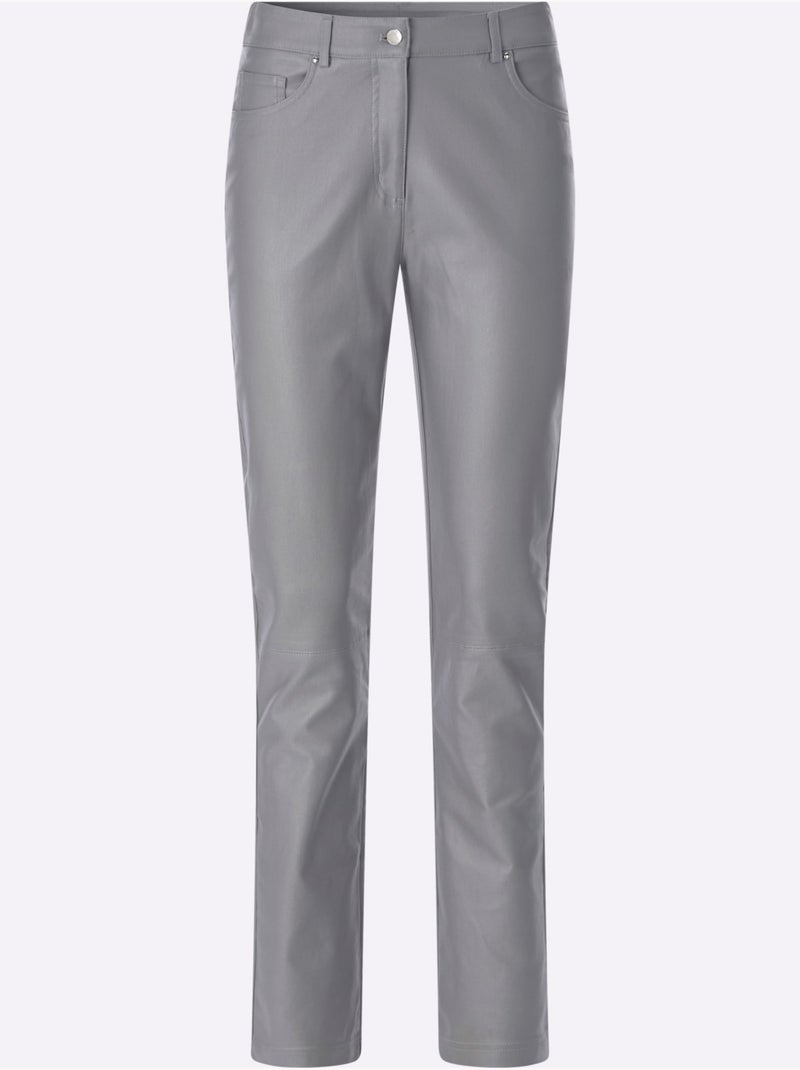 Pantalon 5 poches coupe 5 poches moderne - taille courte - helline Gris foncé - Kiabi