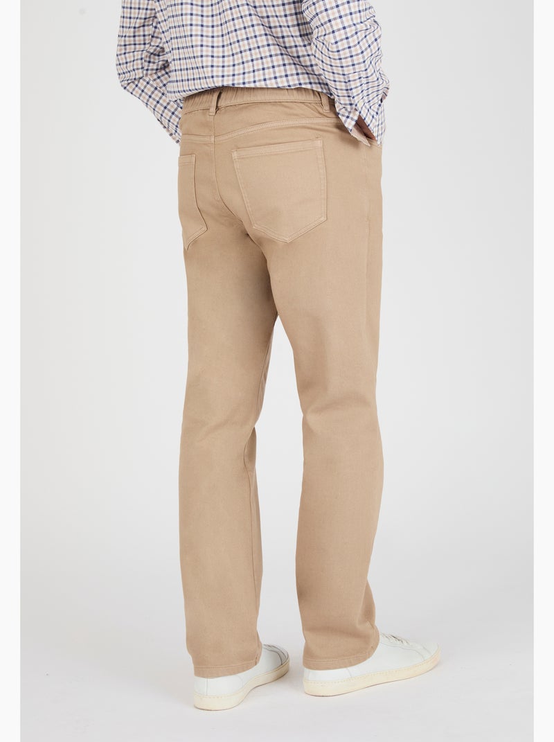 Pantalon 5 poches coupe droite - Damart Beige - Kiabi