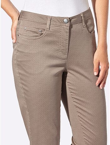 Pantalon imprimé à la coupe classique et aux détails raffinés - Taille standard - Witt