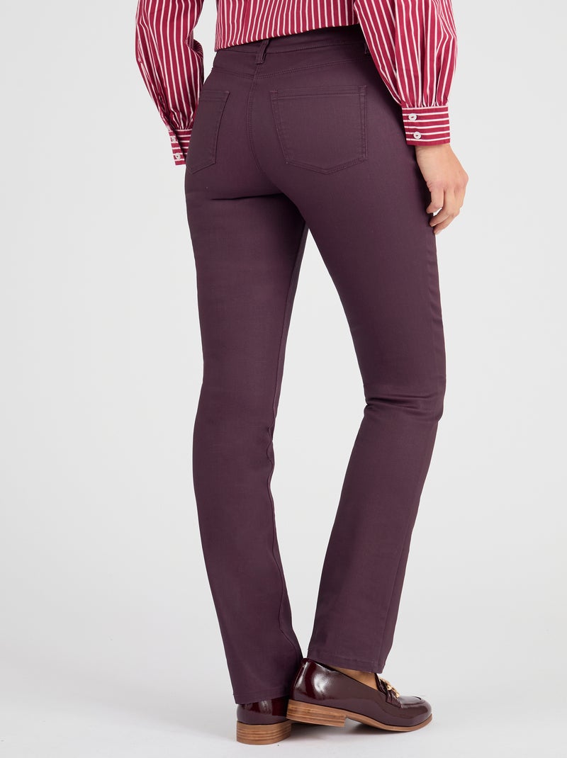 Pantalon 5 poches enduit - Damart Rouge - Kiabi