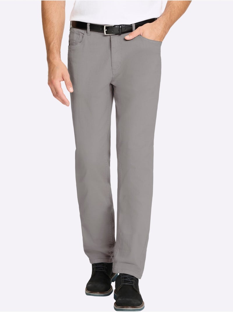 Pantalon 5 Poches Finition De L'ourlet Tendance - Taille Standard - Witt Gris - Kiabi