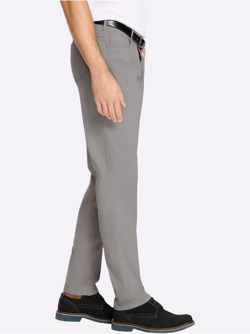 Pantalon 5 Poches Finition De L'ourlet Tendance - Taille Standard - Witt Gris - Kiabi