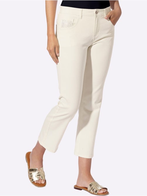 Pantalon 5 Poches Jolies Pierres Brillantes Fantaisie - Taille Standard - helline - Kiabi
