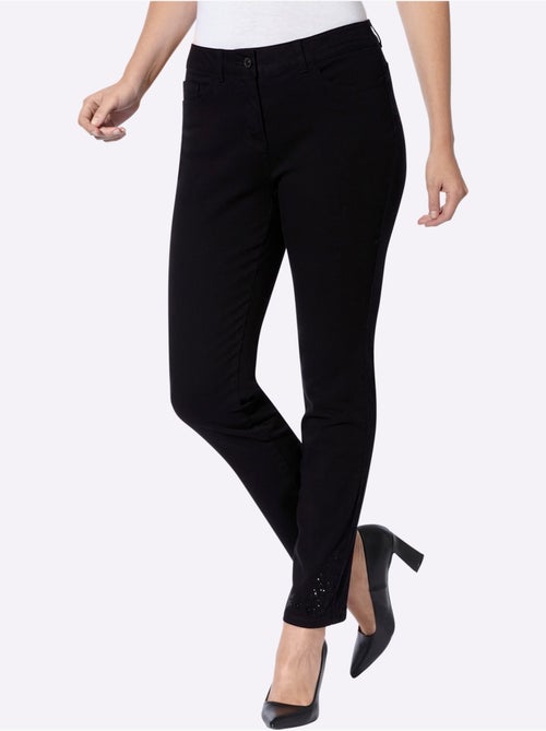 Pantalon 5 poches petites pierres brillantes fantaisie - taille standard - helline - Kiabi Pantalon 5 poches petites pierres brillantes fantaisie - taille standard - helline - Kiabi