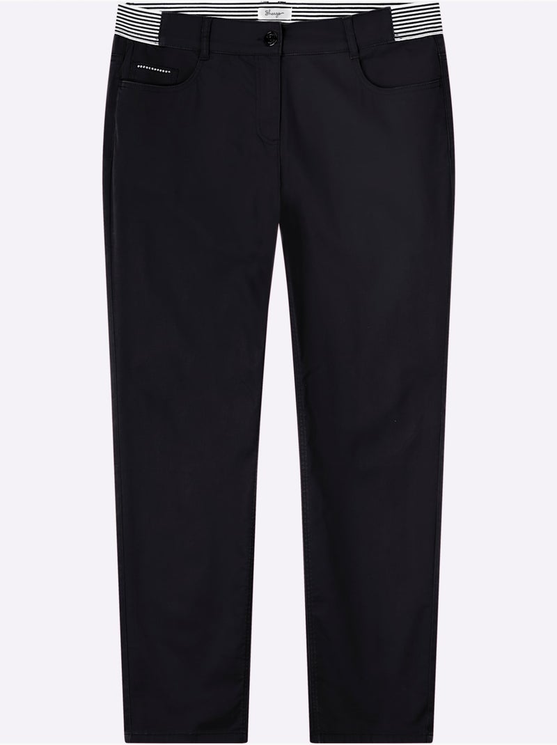 Pantalon 5 Poches Pour Les Cuisses Très Fortes - Taille Standard - Sheego Noir - Kiabi