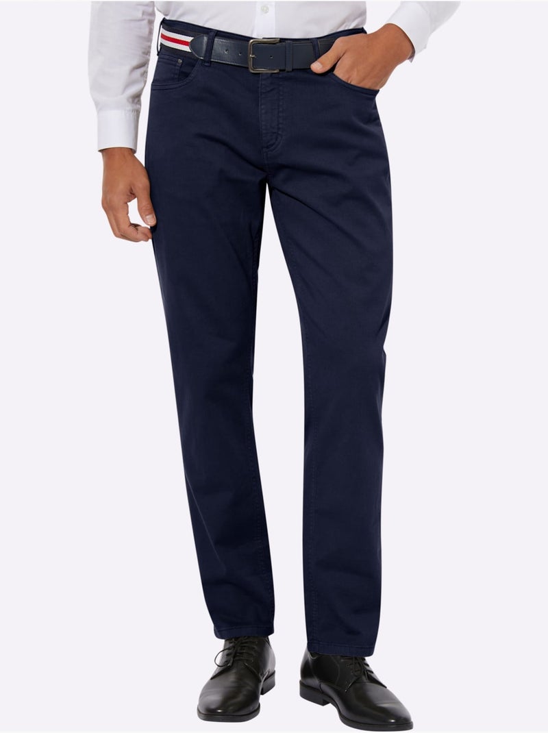 Pantalon 5 Poches Qualité Twill - Taille Standard - Moda Vilona Bleu marine - Kiabi