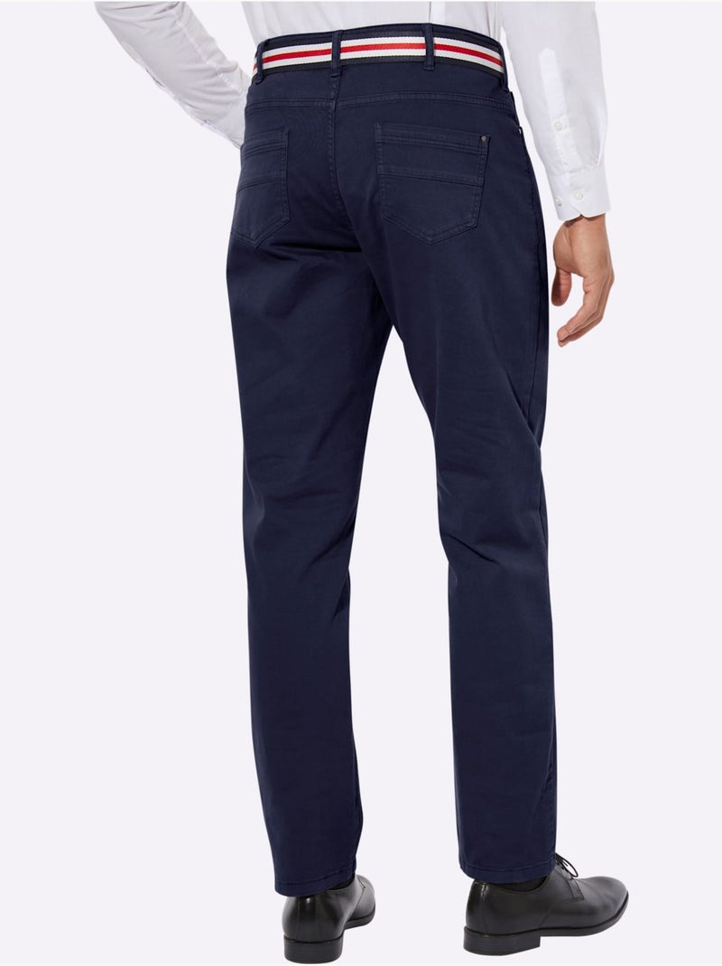 Pantalon 5 Poches Qualité Twill - Taille Standard - Moda Vilona Bleu marine - Kiabi