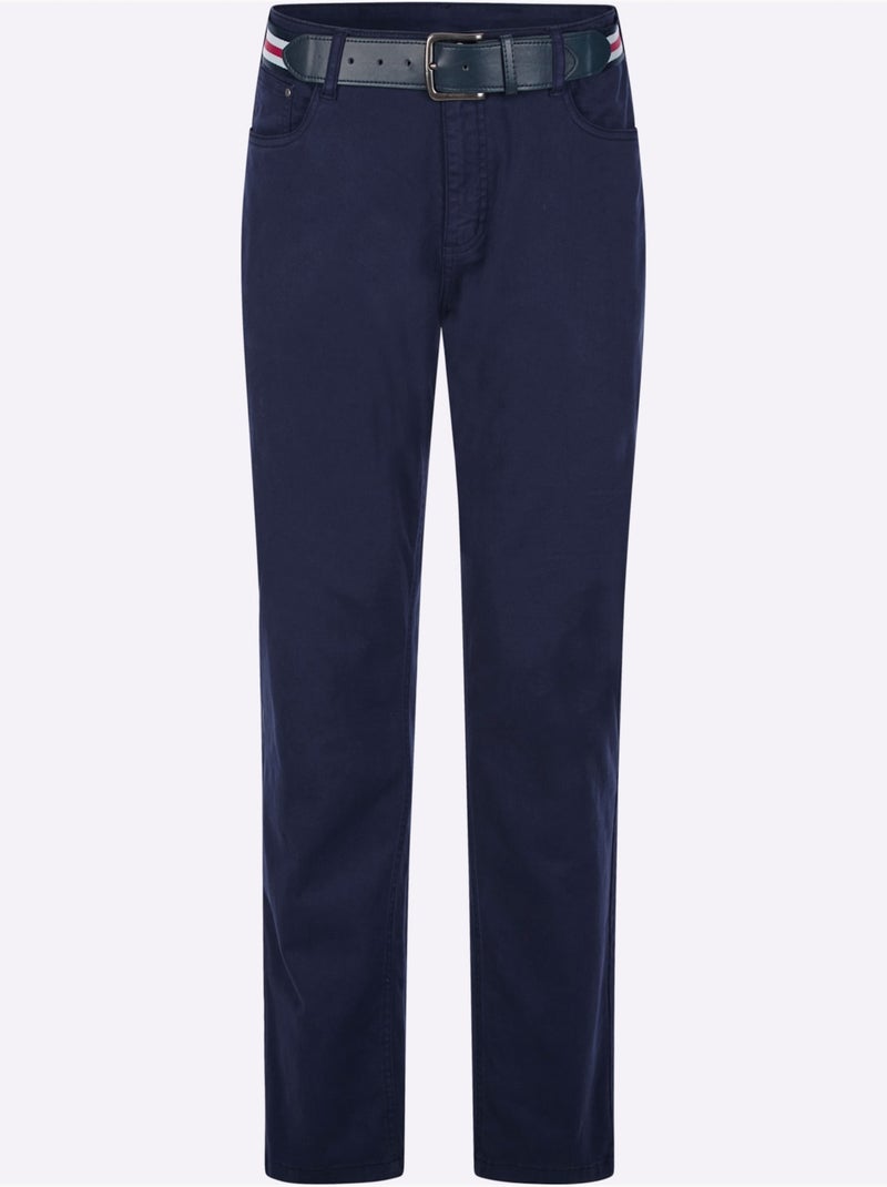 Pantalon 5 Poches Qualité Twill - Taille Standard - Moda Vilona Bleu marine - Kiabi