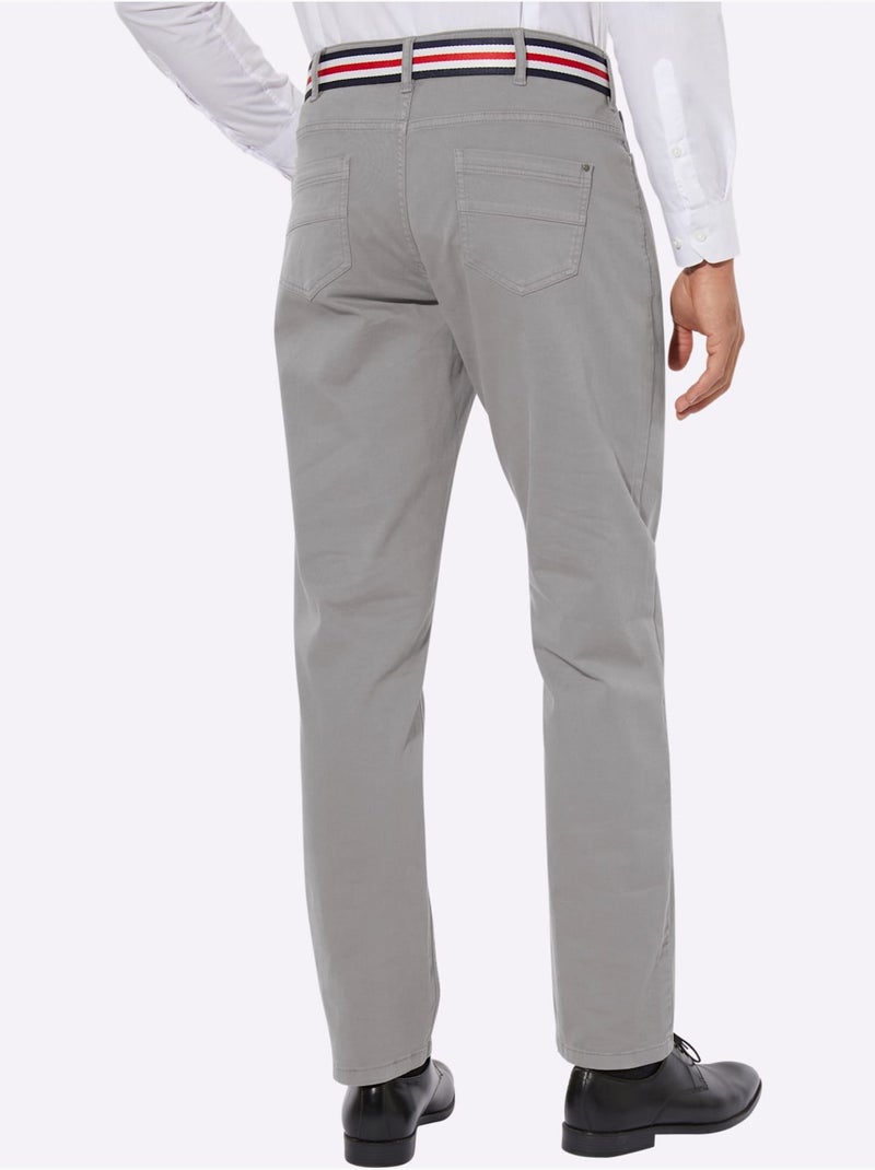 Pantalon 5 Poches Qualité Twill - Taille Standard - Moda Vilona Gris - Kiabi