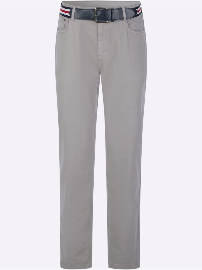Pantalon 5 Poches Qualité Twill - Taille Standard - Moda Vilona Gris - Kiabi