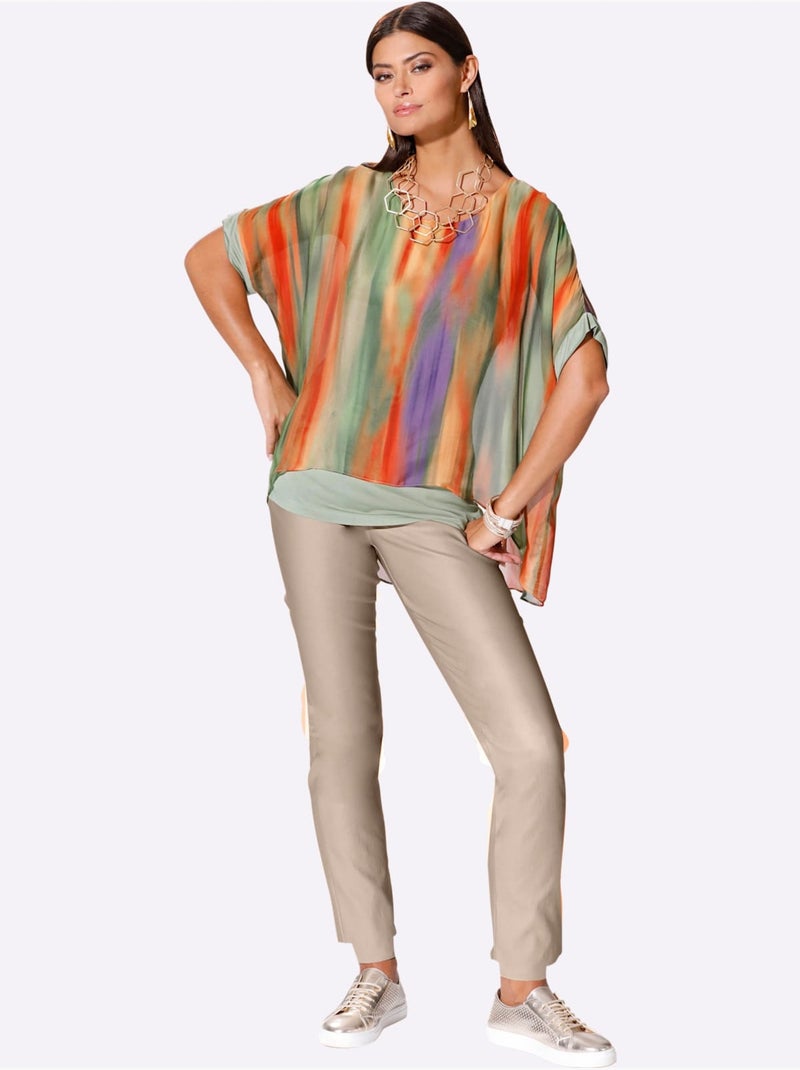 Pantalon 5 poches qualité viscose extensible souple - taille courte - helline Beige - Kiabi
