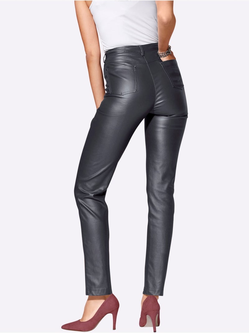 Pantalon 5 poches qualité viscose extensible souple - taille standard - helline gris anthracite - Kiabi