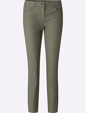 Pantalon 5 poches revêtement brillant - taille standard - helline