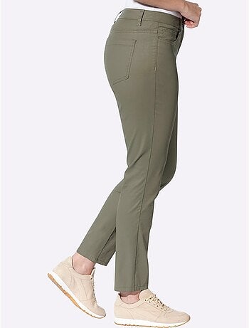Pantalon 5 poches revêtement brillant - taille standard - helline