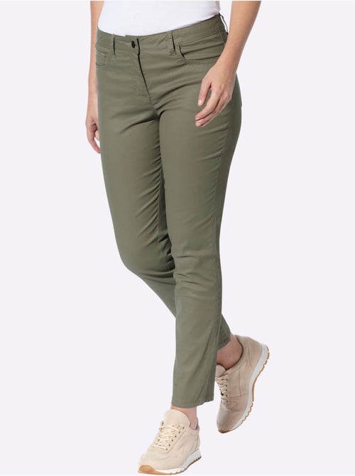 Pantalon 5 poches revêtement brillant - taille standard - helline - Kiabi