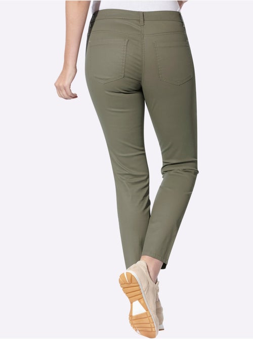 Pantalon 5 poches revêtement brillant - taille standard - helline - Kiabi