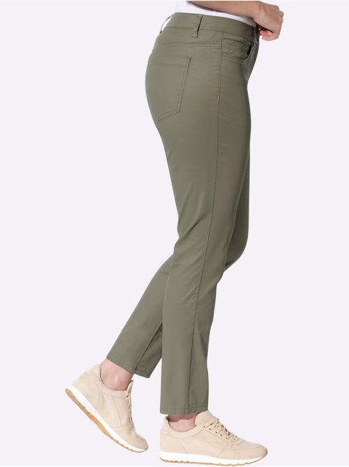 Pantalon 5 poches revêtement brillant - taille standard - helline - Kiabi