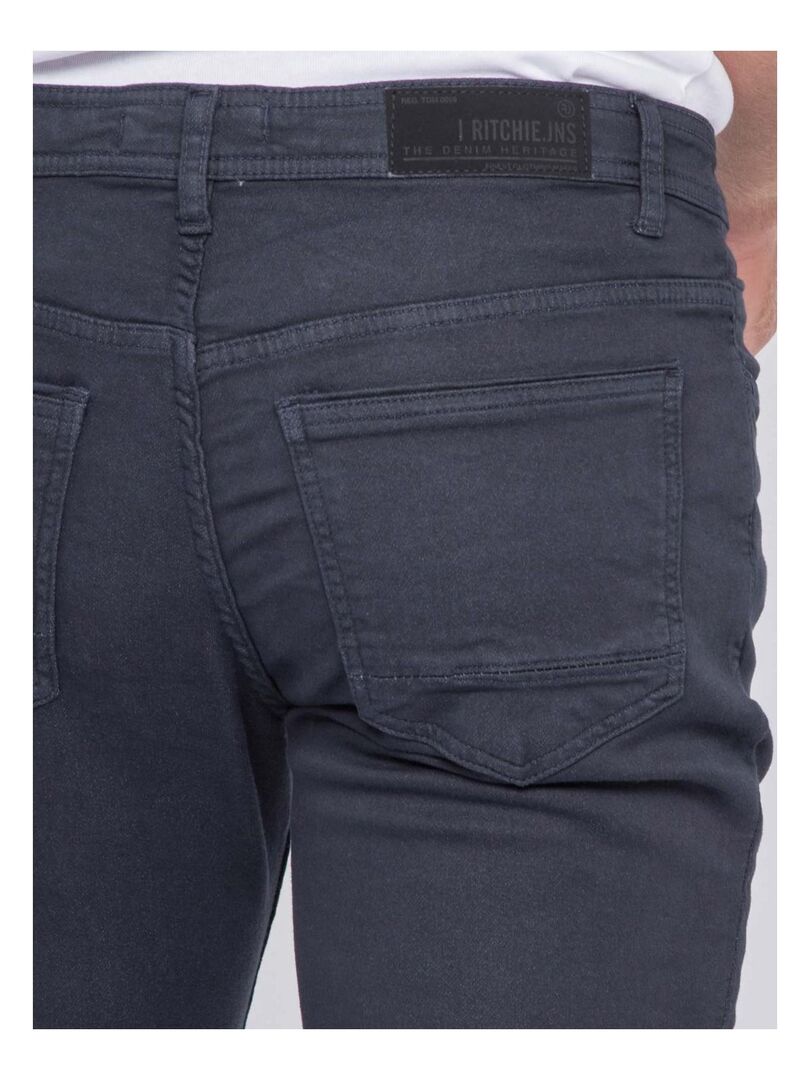 Pantalon 5 poches VAAS Bleu marine - Kiabi