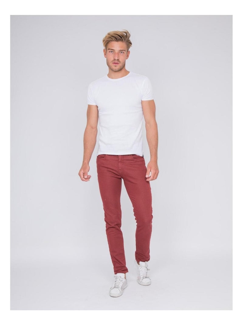 Pantalon 5 poches VAAS Bordeaux - Kiabi