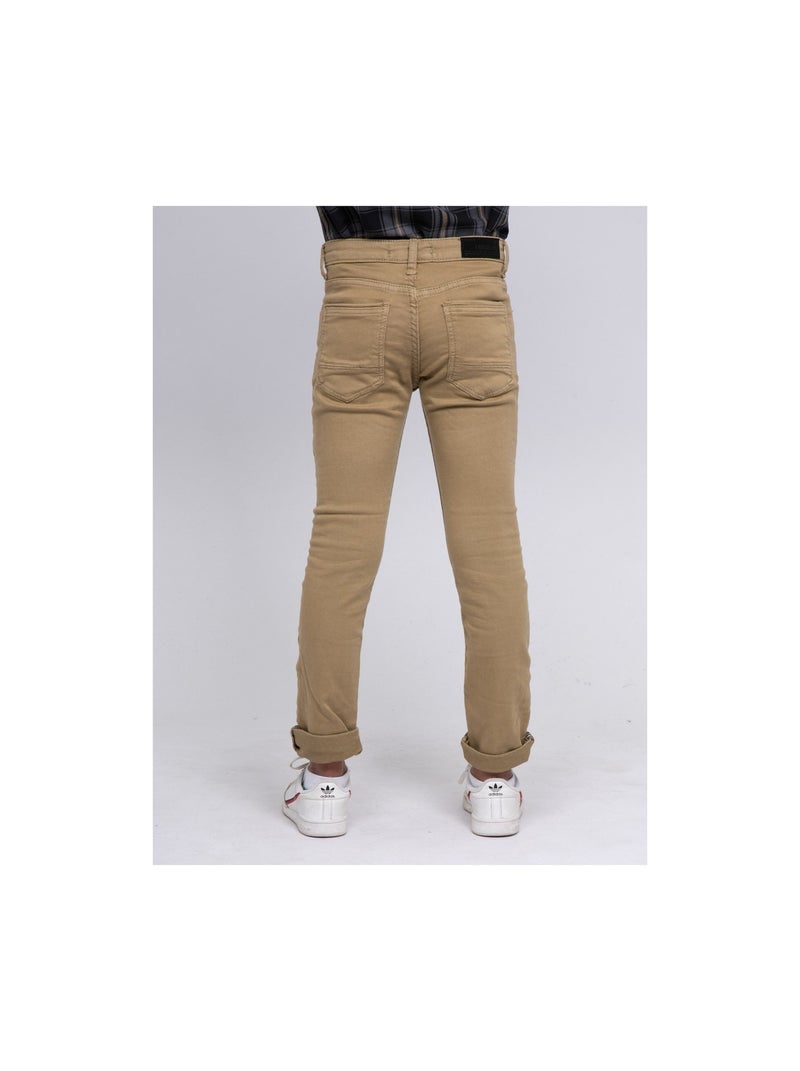 Pantalon 5 poches VAAS garçon Beige - Kiabi