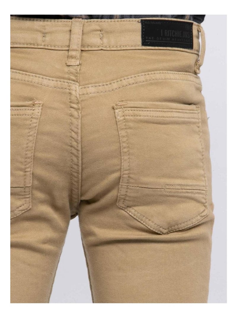 Pantalon 5 poches VAAS garçon Beige - Kiabi