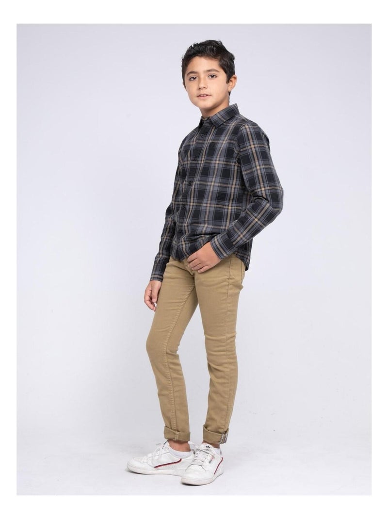 Pantalon 5 poches VAAS garçon Beige - Kiabi