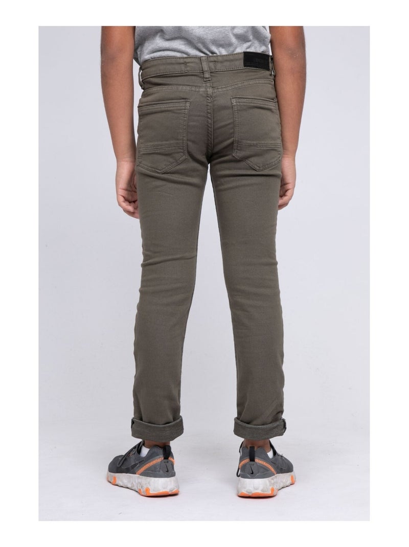 Pantalon 5 poches VAAS garçon Kaki - Kiabi