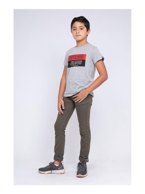 Pantalon 5 poches VAAS garçon - Kiabi