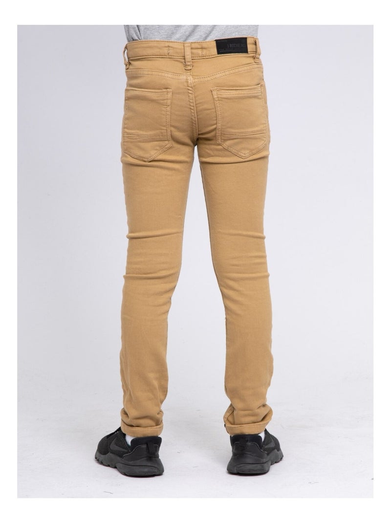 Pantalon 5 poches VAAS garçon Marron - Kiabi