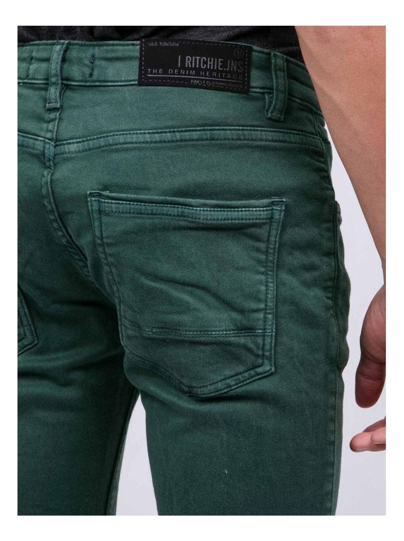 Pantalon 5 poches VAAS garçon Vert - Kiabi