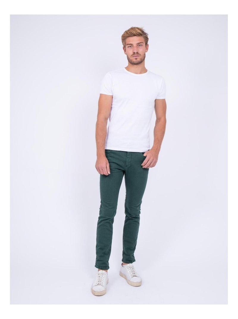 Pantalon 5 poches VAAS Vert foncé - Kiabi