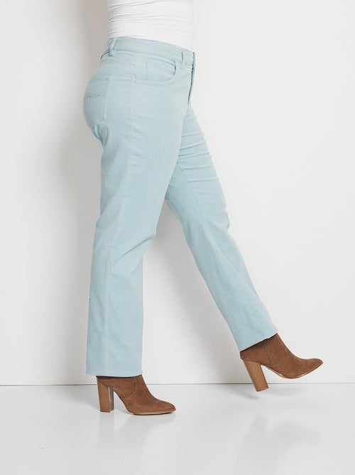 Pantalon 5 poches velours milleraies - Afibel - Kiabi