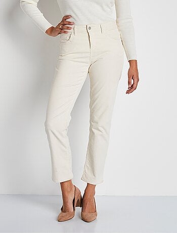 Pantalon 5 poches velours milleraies
