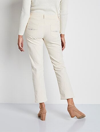 Pantalon 5 poches velours milleraies