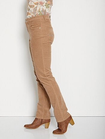 Pantalon 5 poches velours milleraies