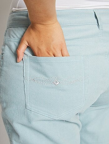Pantalon 5 poches velours milleraies