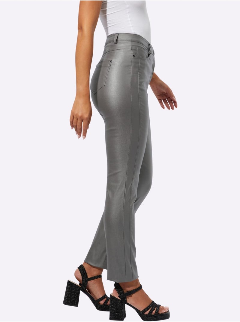 Pantalon 5 Poches Viscose - Taille Standard - helline gris anthracite - Kiabi