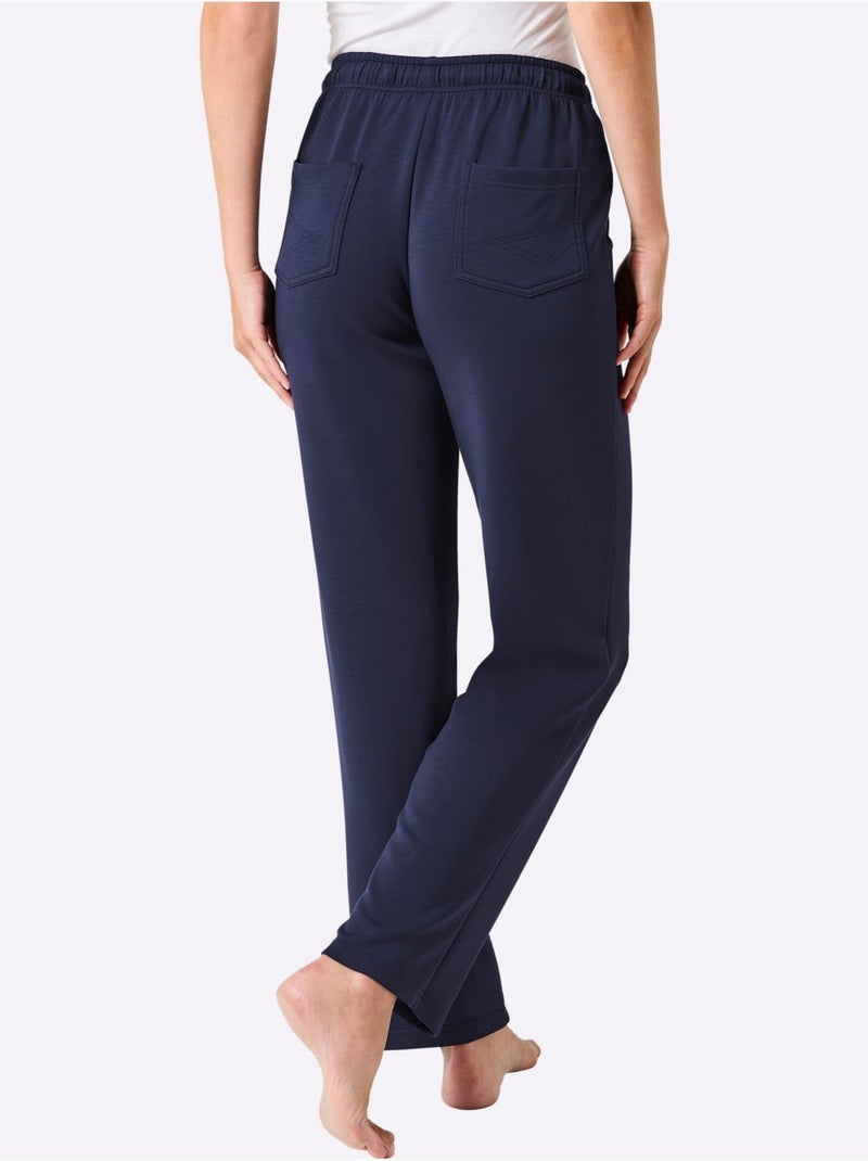 Pantalon 50% Modal (tencel) - Taille Courte - Witt Bleu marine - Kiabi