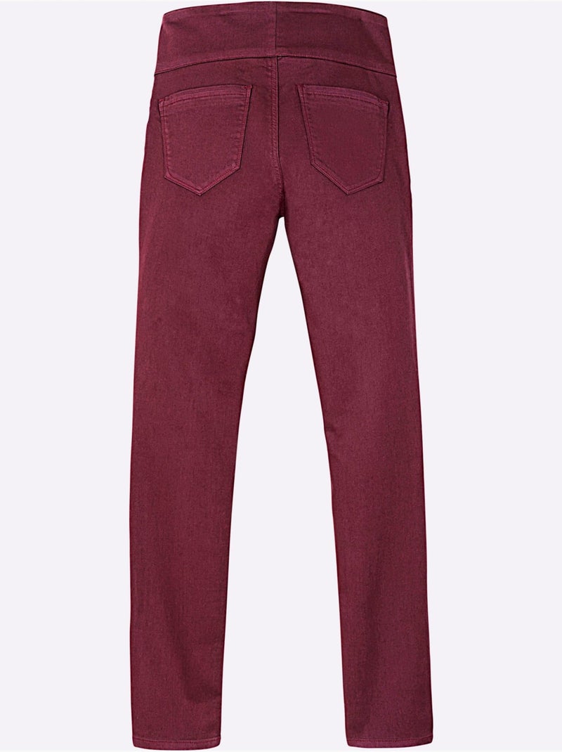 Pantalon 65% Coton - Taille Courte - Witt Bordeaux - Kiabi