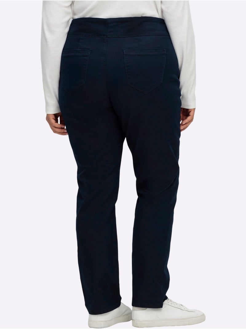 Pantalon 65% Coton - Taille Extra Courte - Witt Bleu marine - Kiabi