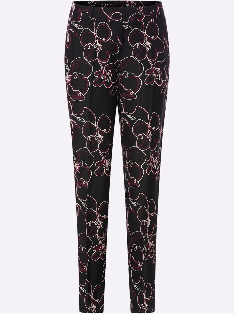 Pantalon 70% viscose - taille standard - helline Noir Bordeaux - Kiabi