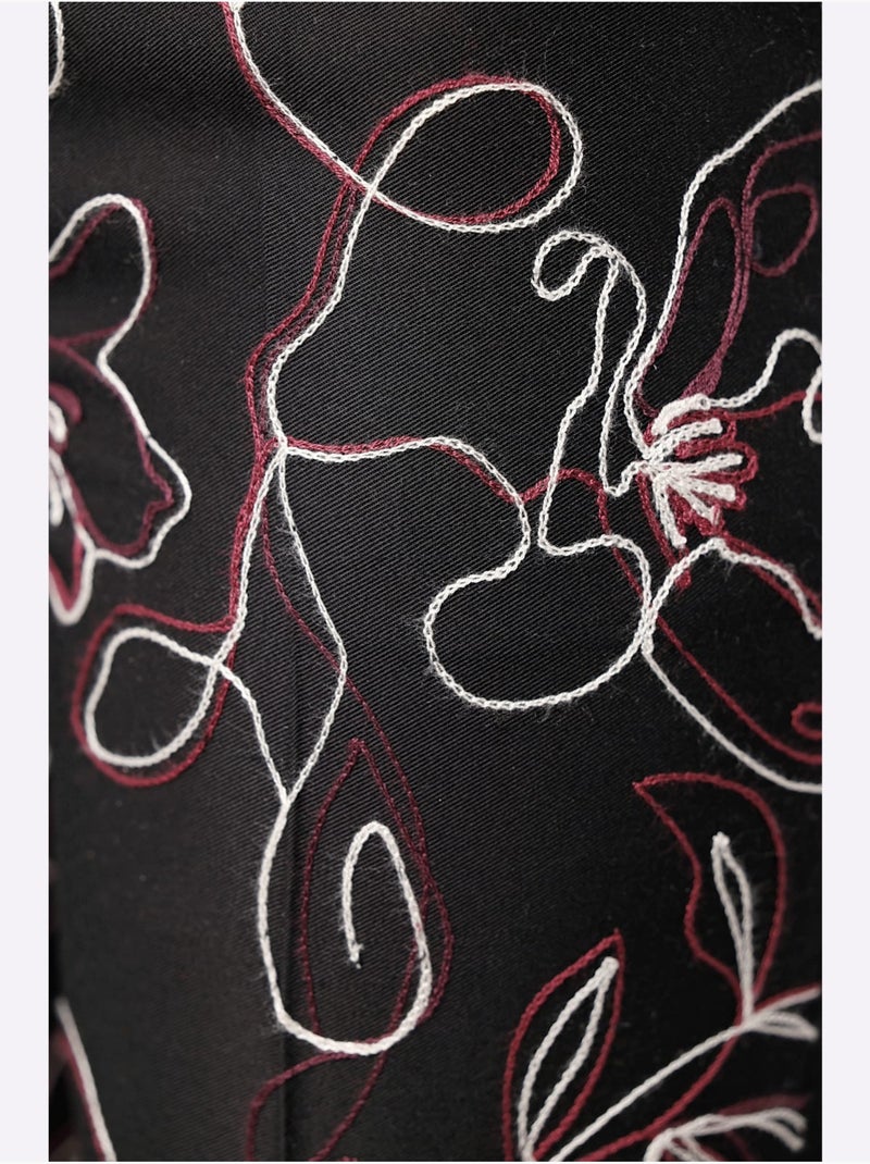 Pantalon 70% viscose - taille standard - helline Noir Bordeaux - Kiabi