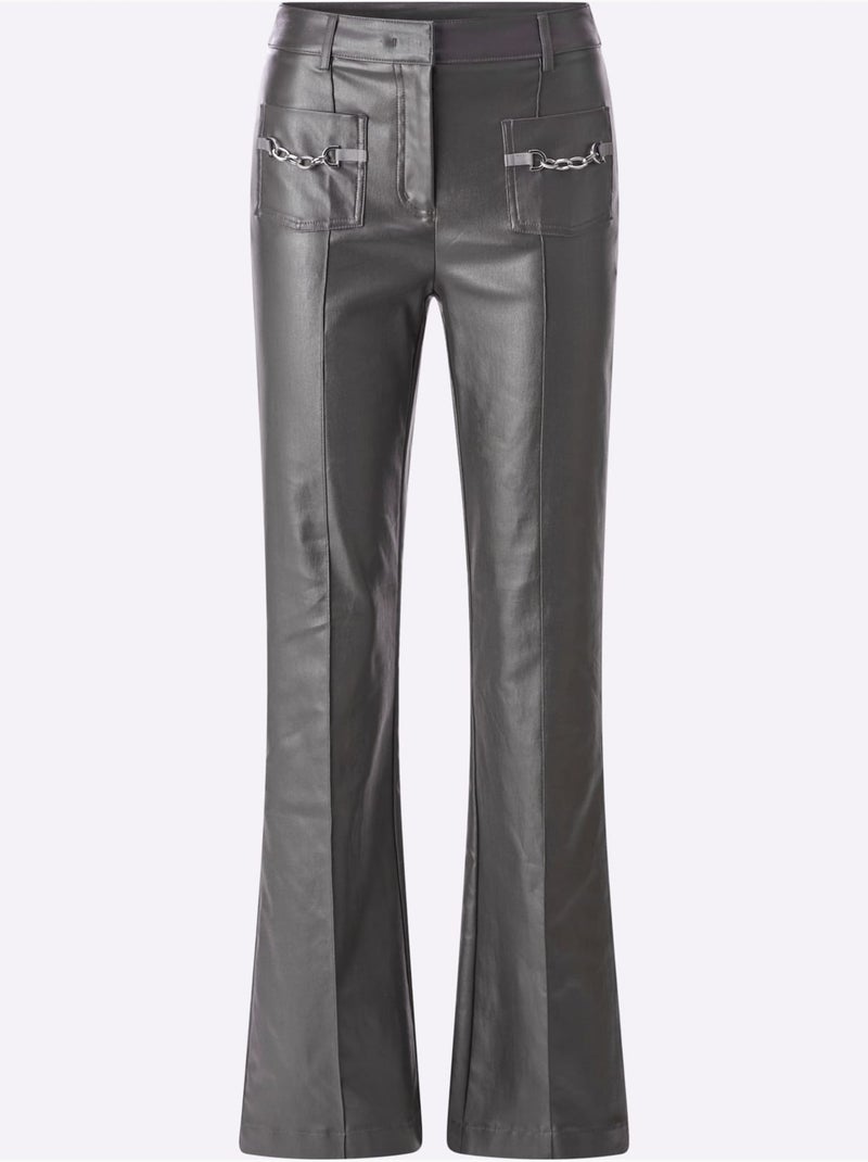 Pantalon 77% Viscose - Taille Standard - Helline Gris - Kiabi