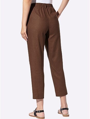Pantalon 7/8 55% Lin - Taille Standard - Helline