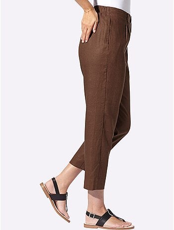 Pantalon 7/8 55% Lin - Taille Standard - Helline